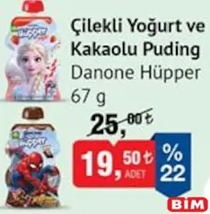 DANONE HÜPPER ÇİLEKLİ YOĞURT VE KAKAOLU PUDİNG 67 G DANONE HÜPPER ÇİLEKLİ YOĞURT VE KAKAOLU PUDİNG 67 G